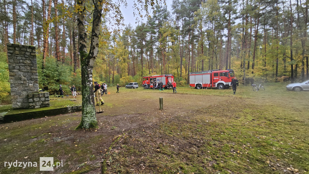 sprzątali mogiły w lesie pod Rydzyną