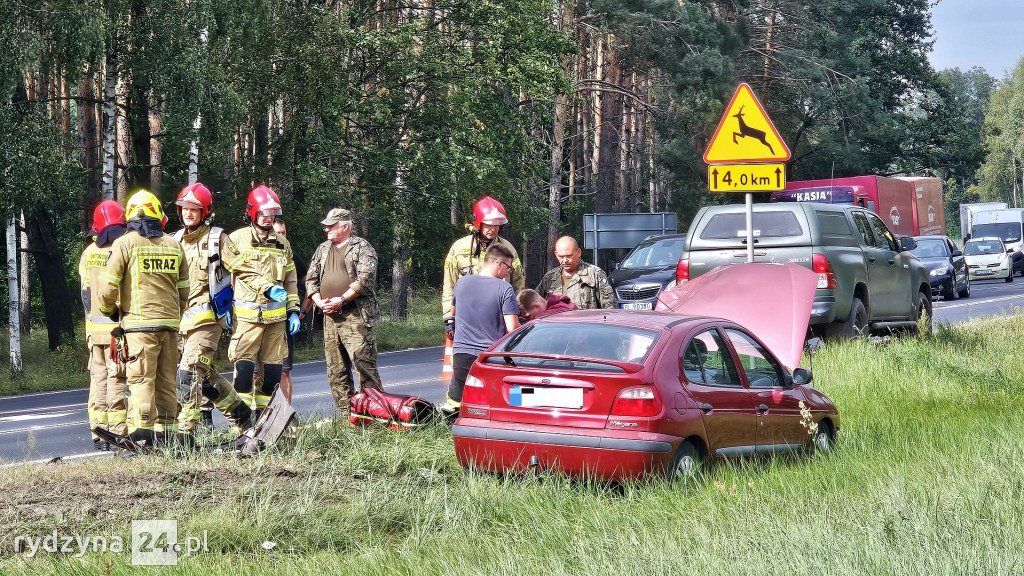 Kolizja na drodze wojewódzkiej 309 w Dąbczu