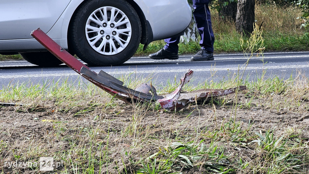 Kolizja na drodze wojewódzkiej 309 w Dąbczu