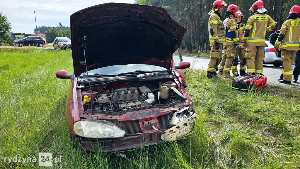 Kolizja na drodze wojewódzkiej 309 w Dąbczu