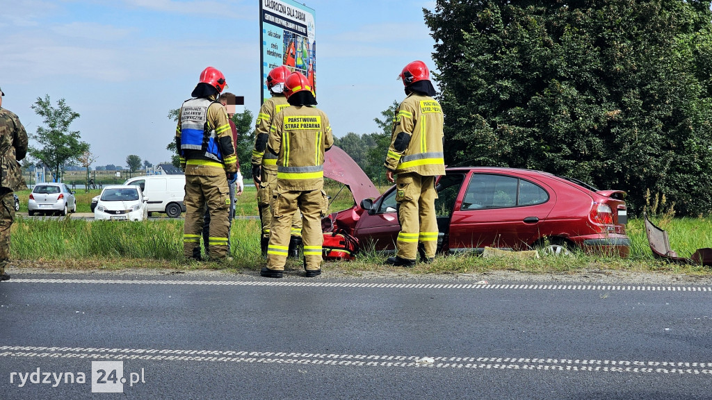 Kolizja na drodze wojewódzkiej 309 w Dąbczu