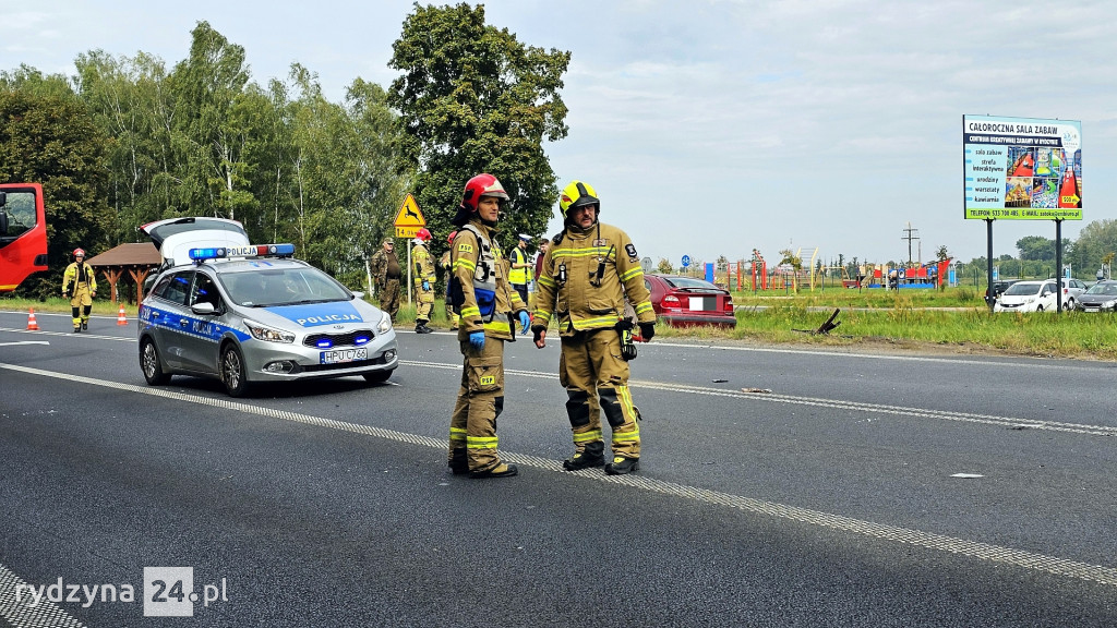 Kolizja na drodze wojewódzkiej 309 w Dąbczu