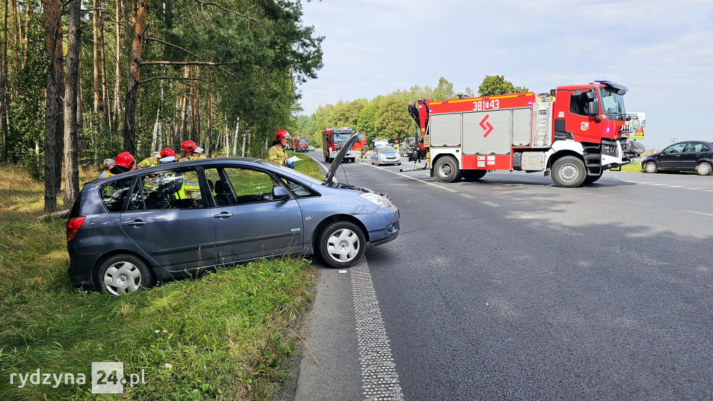 Kolizja na drodze wojewódzkiej 309 w Dąbczu