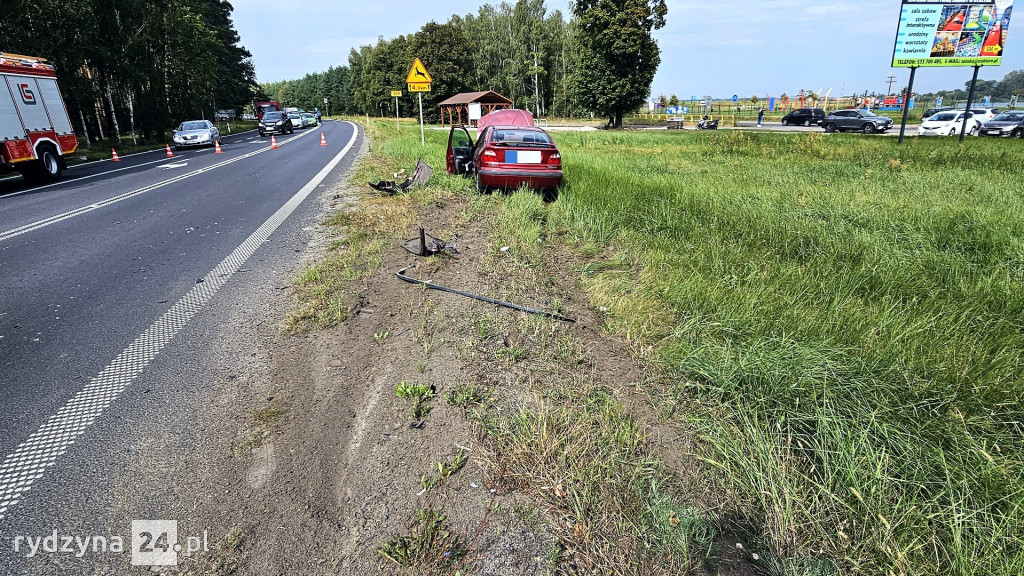 Kolizja na drodze wojewódzkiej 309 w Dąbczu