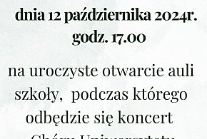 Uroczyste otwarcie auli Szkoły Podstawowej w Rydzynie – zaproszenie na koncert-99967