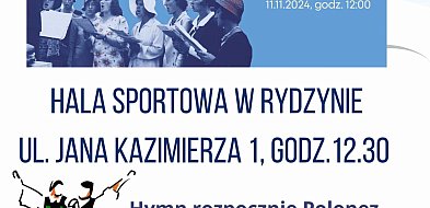  Wspólne śpiewanie hymnu w Rydzynie z okazji Święta Niepodległości-100664