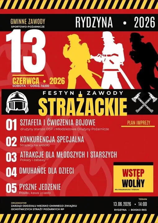 Festyn i zawody strażackie w Rydzynie – zaproszenie na sobotę