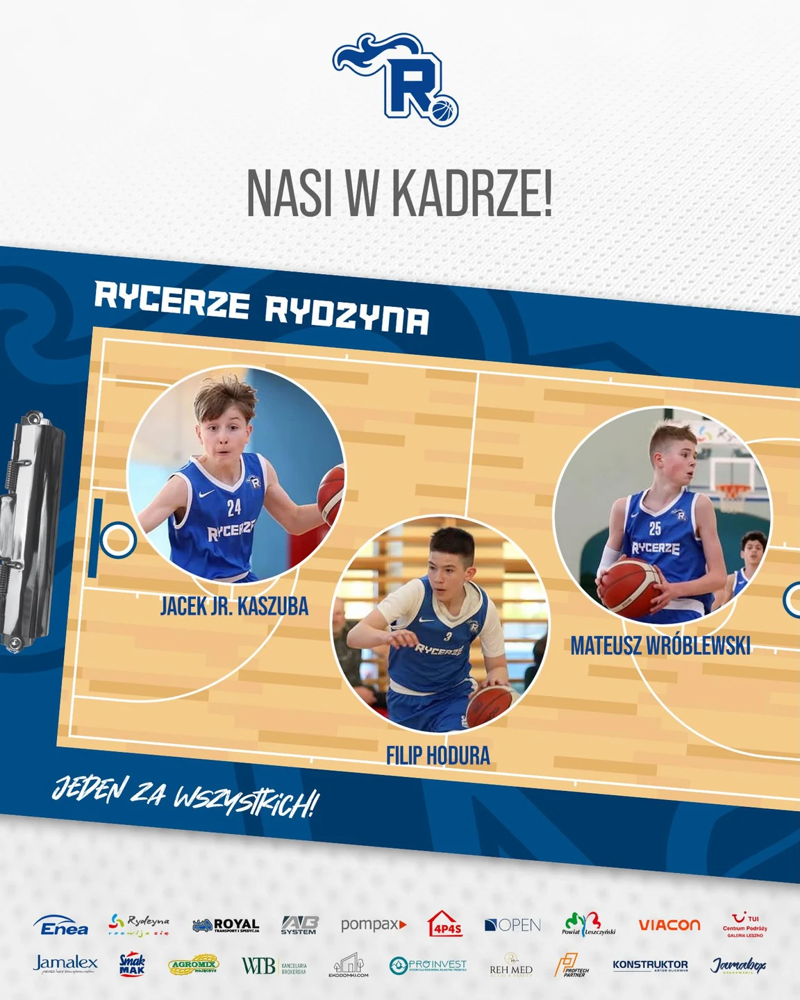 Trzech zawodników Rycerzy Rydzyna powołanych do Kadry Wielkopolski U13
