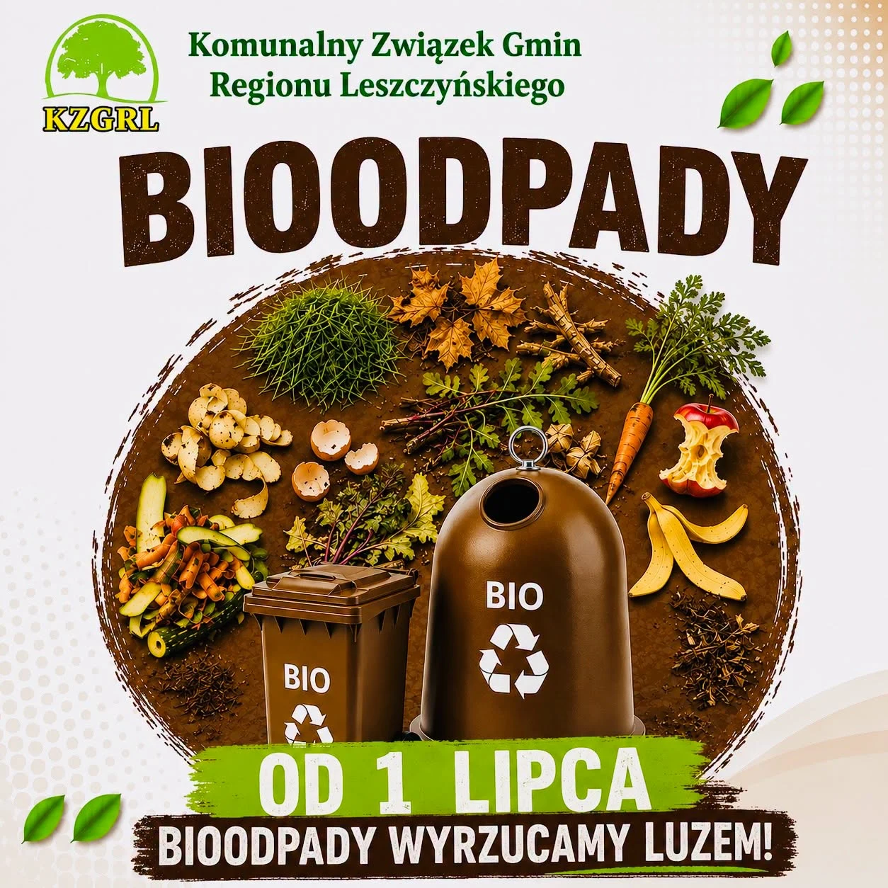 Bioodpady tylko luzem – ważna zmiana od 1 lipca
