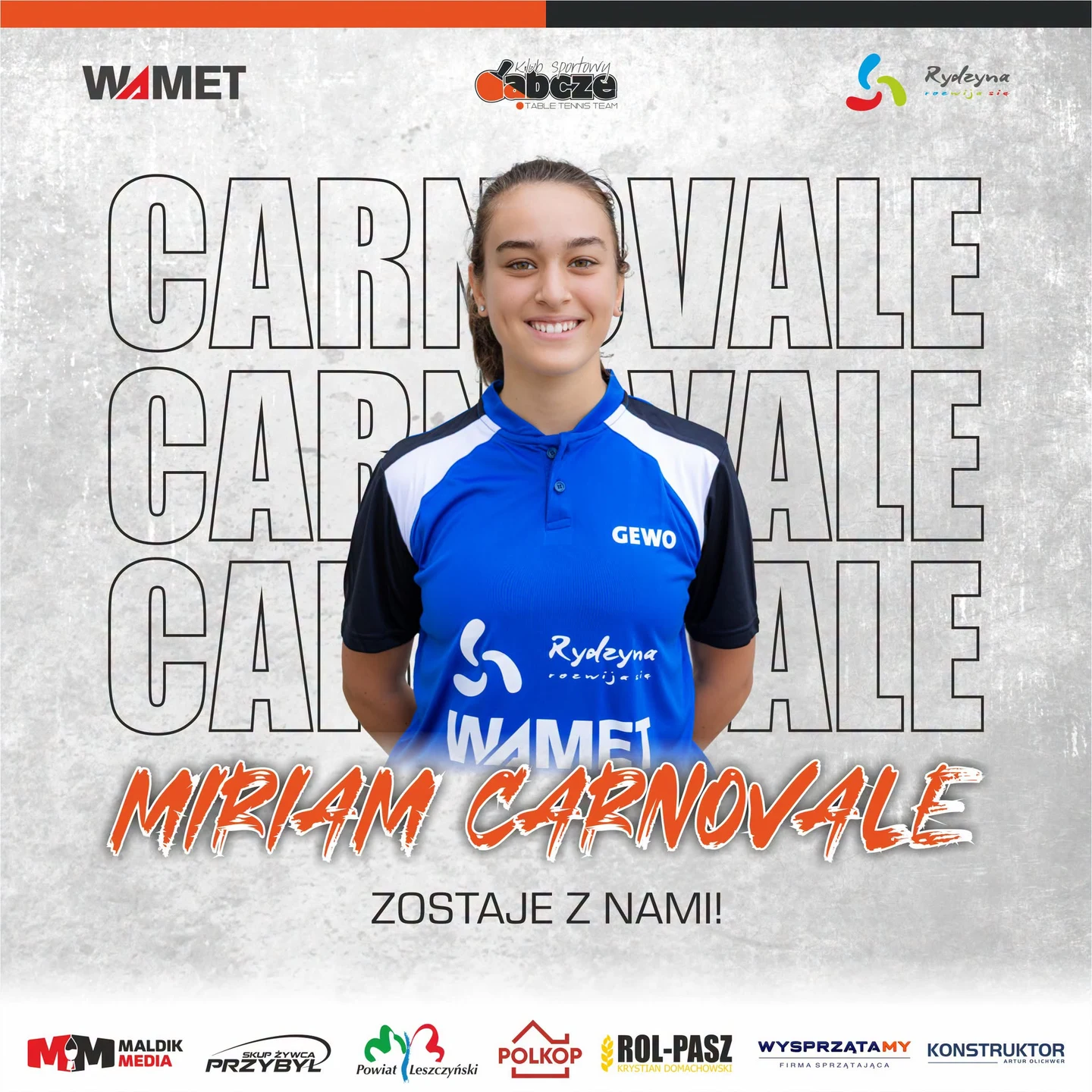 Miriam Carnovale pozostaje w KS Wamet Dąbcze