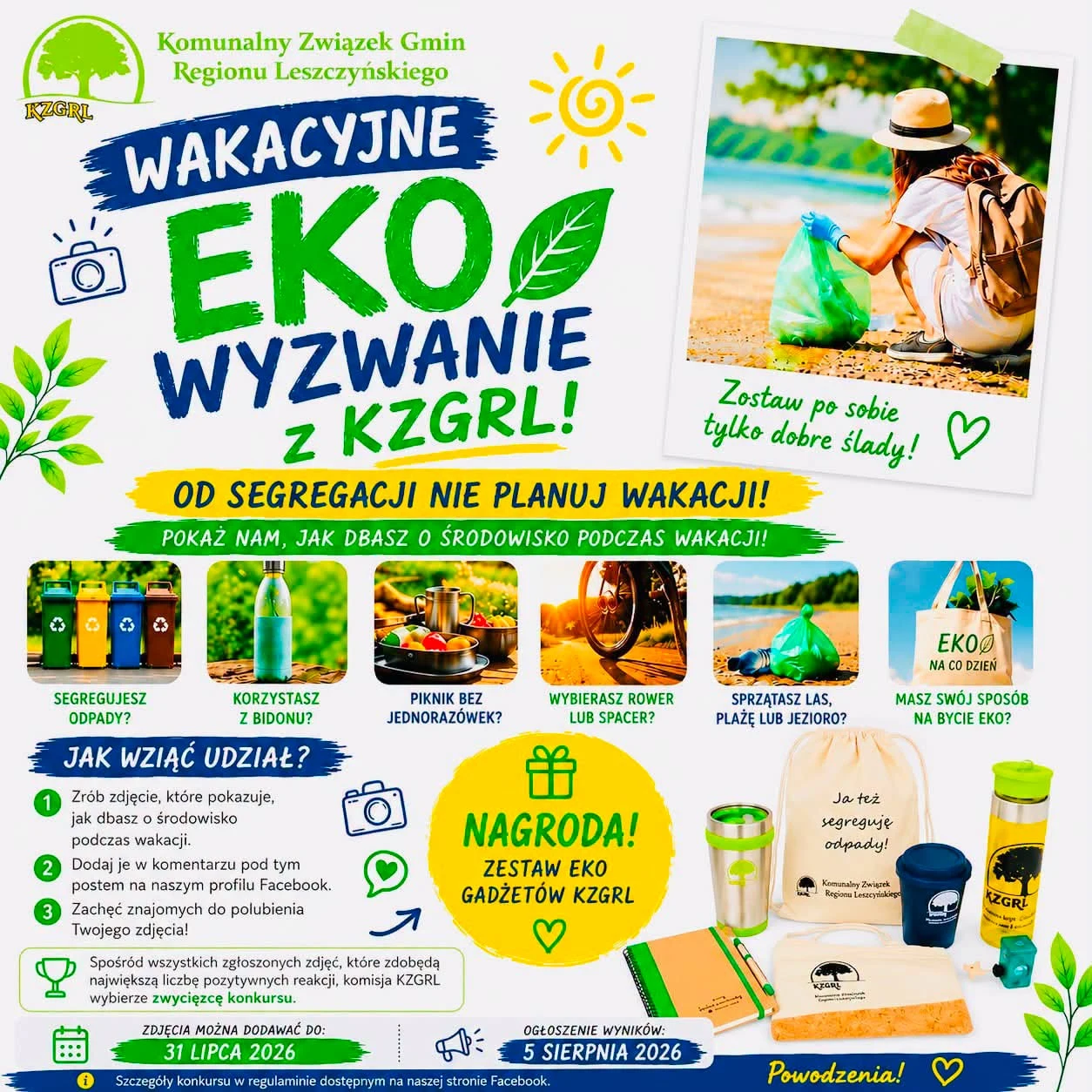 Wakacyjne Eko Wyzwanie KZGRL – pokaż, jak dbasz o środowisko