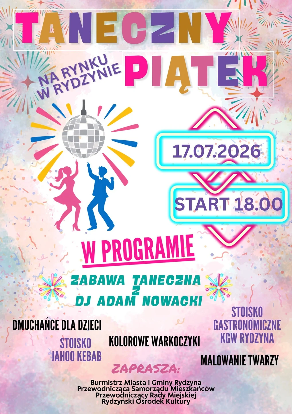 Taneczny Piątek na rydzyńskim rynku już 17 lipca