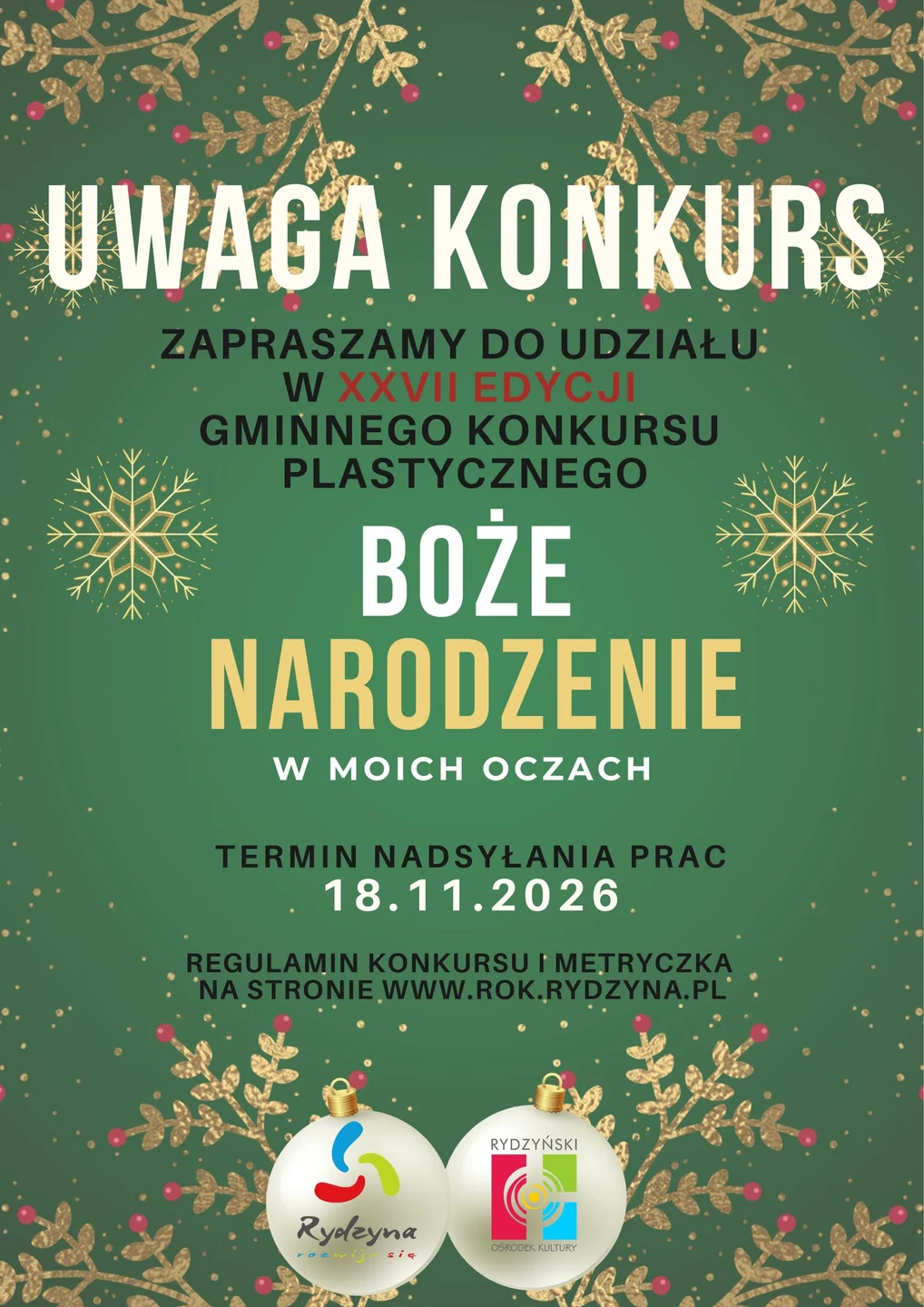 Gminny Konkurs Plastyczny „Boże Narodzenie w moich oczach" – XXVII edycja
