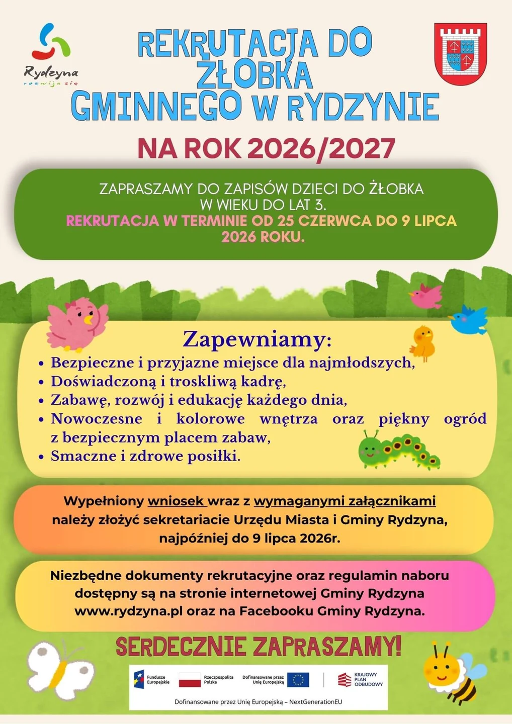 Rekrutacja dzieci do Żłobka Gminnego w Rydzynie