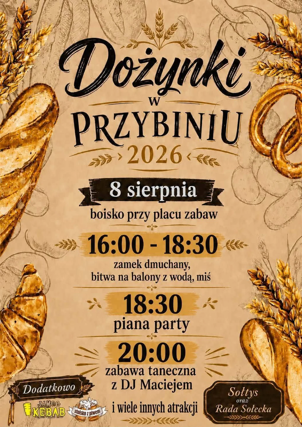 Dożynki w Przybiniu już w najbliższą sobotę!