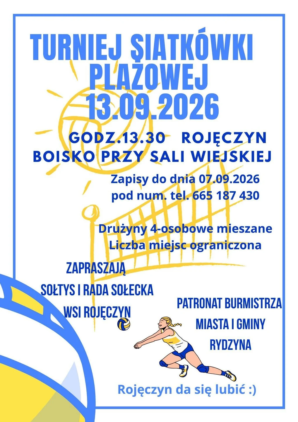 Turniej Siatkówki Plażeowej w Rojęczynie