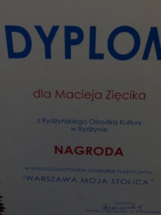 Maciej Zięcik został laureatem XXXI Ogólnopolskiego Konkursu Plastycznego