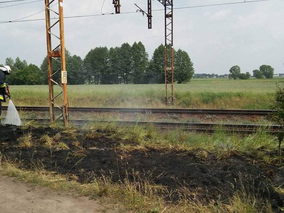 Pożar suchej trawy