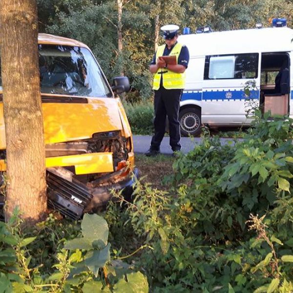 Busem w drzewo – wypadek po Kaczkowem