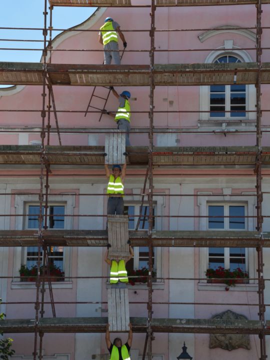 Rusztowanie już ustawione