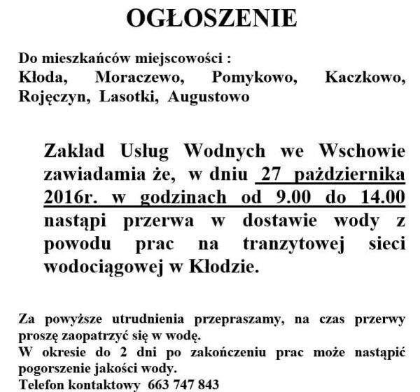  Nie będzie wody