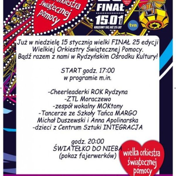 Już w niedziele 25 finał WOŚP!