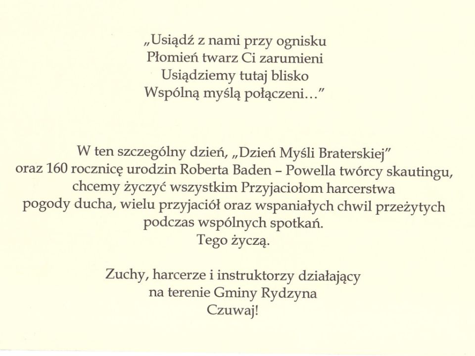 „Dzień myśli braterskiej”