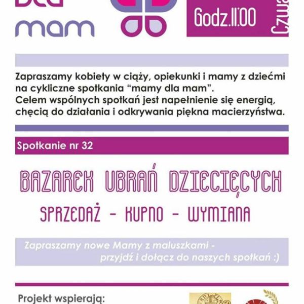 Bazarek ubrań dziecięcych już jutro