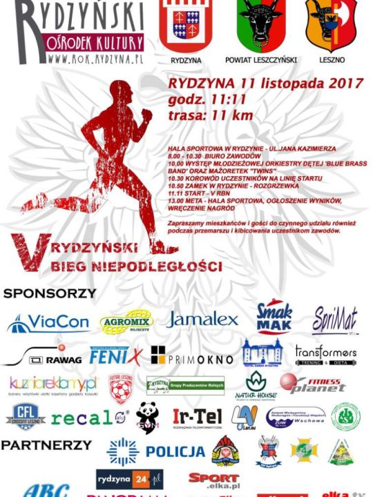 Koncert oraz Bieg Niepodległości w Rydzynie