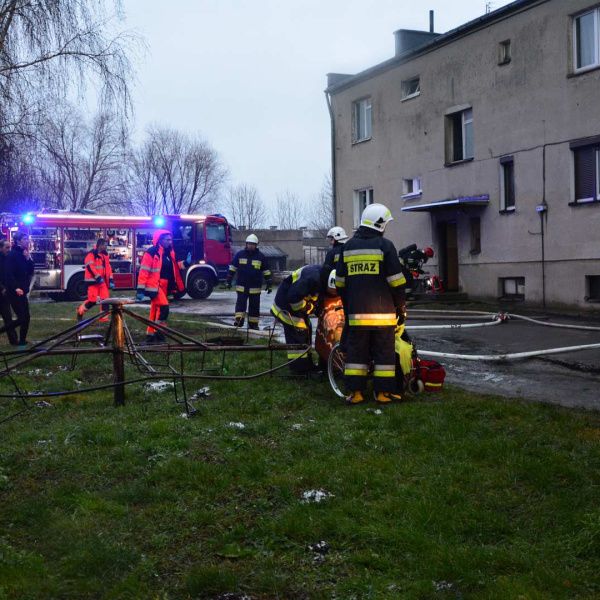 Pożar bloku w Kaczkowie