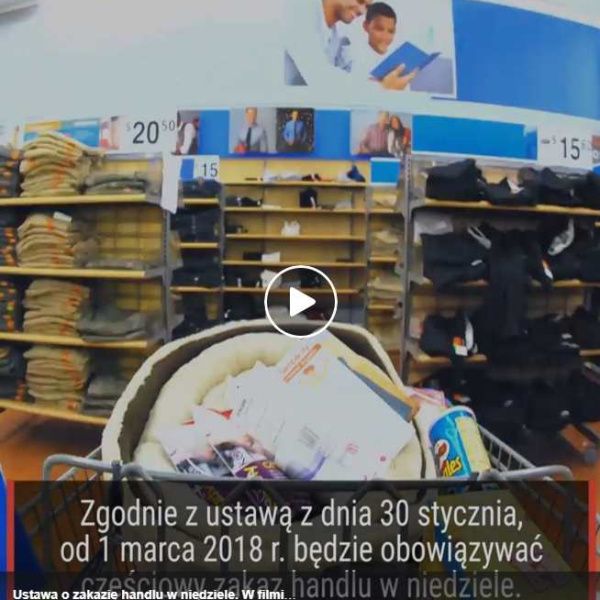 Zakaz handlu w niedzielę. W które dni nie zrobisz zakupów?
