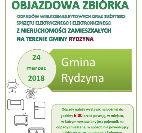  W sobotę zbiórka odpadów wielkogabarytowych