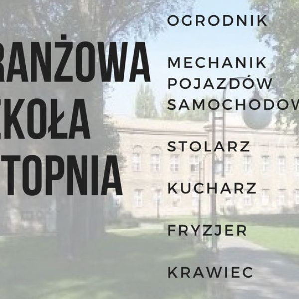 Rekrutacja do nowej branżówki w SOSW Rydzyna