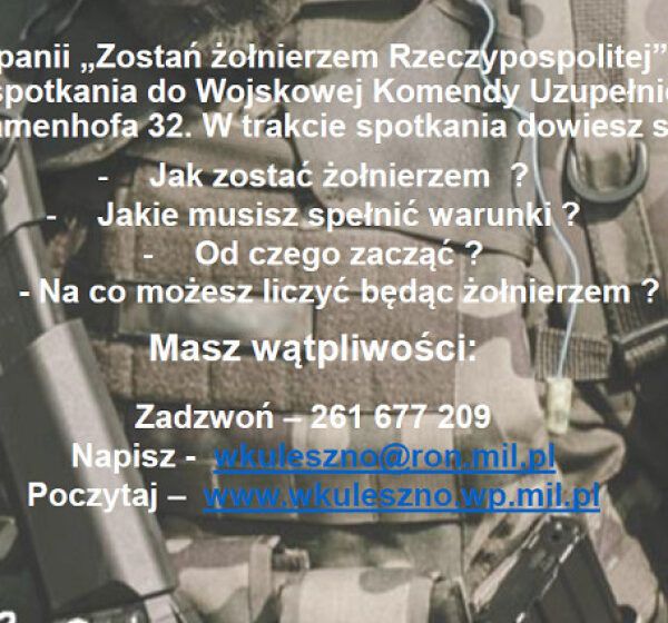  Zostań żołnierzem Rzeczypospolitej