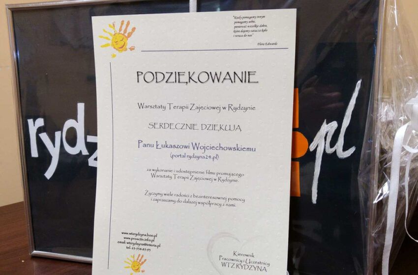 Podziękowania od WTZ w Rydzynie