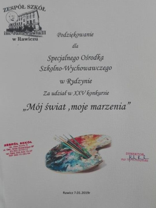 Sukcesy plastyczne uczniów z SOSW w Rydzynie