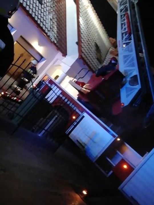 Pożar sadzy w Dąbczu