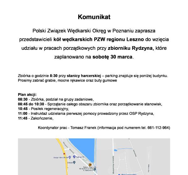  Wielkie sprzątanie zbiornika Rydzyna