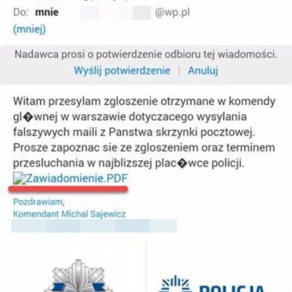 POLICJA OSTRZEGA – UWAŻAJ NA FAŁSZYWE WIADOMOŚCI!