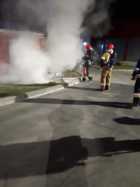 Pożar transformatora
