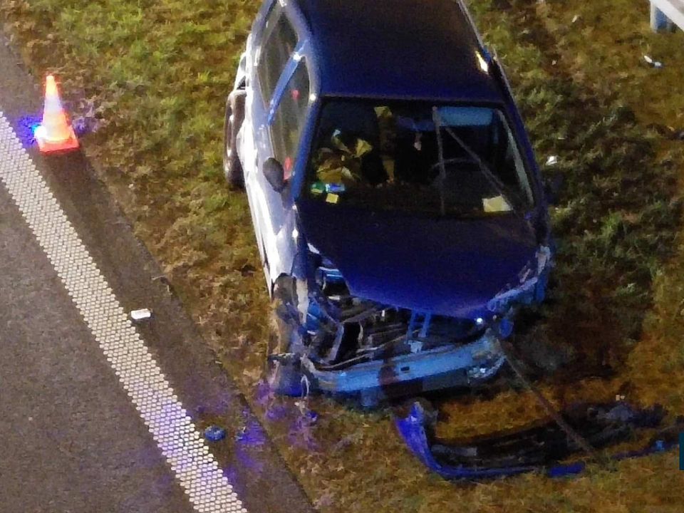 Wypadek na S5 w Kaczkowie