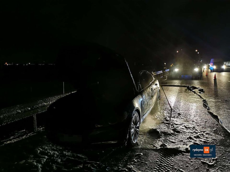 Pożar samochodu na S5