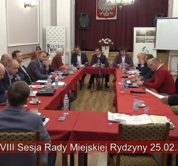  XX Sesja Rady Miejskiej Rydzyny – na żywo