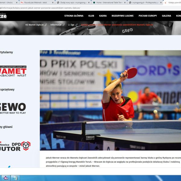 Jakub Werner wraca do Wametu Dąbcze