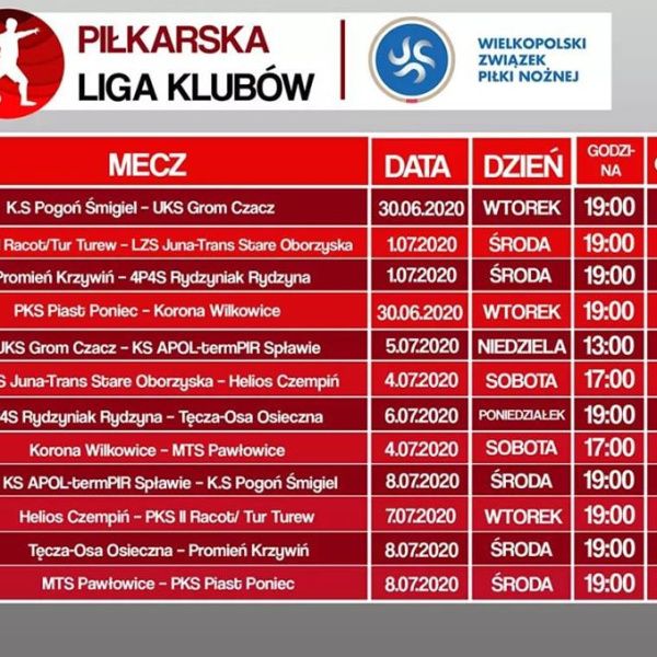 Rydzyniak w Piłkarskiej Lidze Klubów