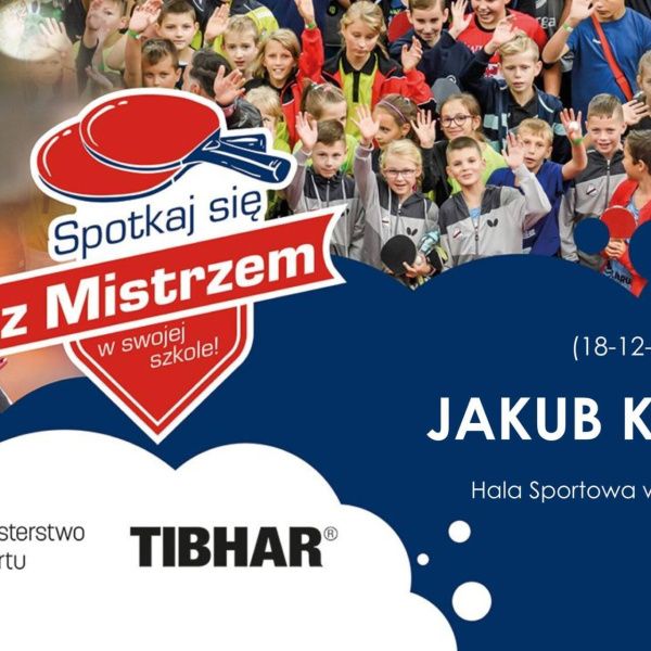 Pokaz tenisa stołowego „Spotkaj się z Mistrzem w swojej szkole” w Dąbczu