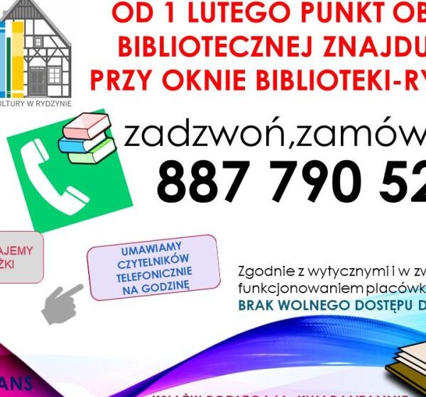  Biblioteka w Rydzynie wznawia działalność