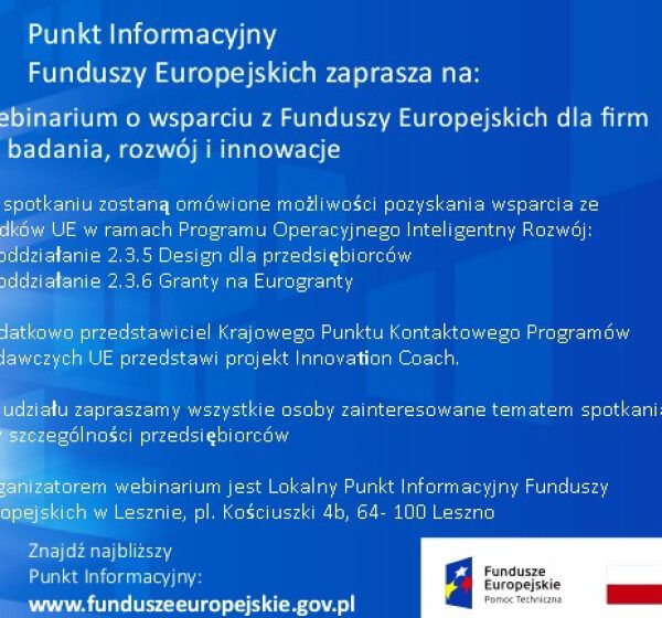  Bezpłatne webinarium o wsparciu dla edukacji