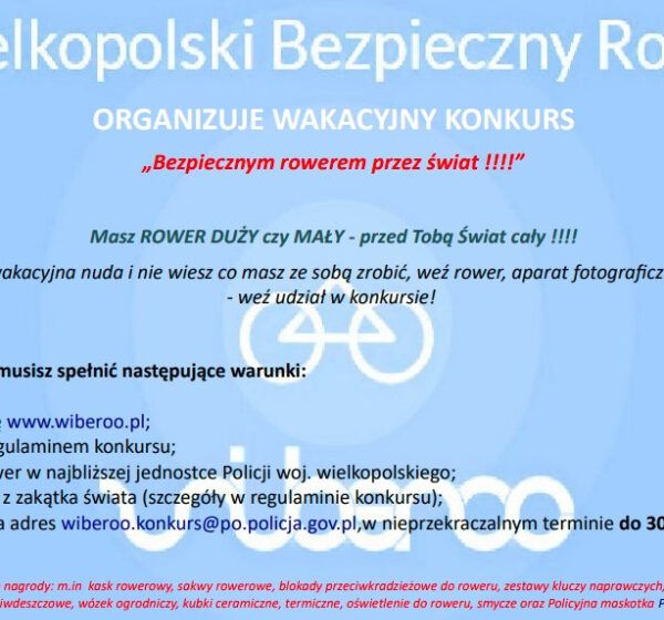  BEZPIECZNYM ROWEREM PRZEZ ŚWIAT – KONKURS