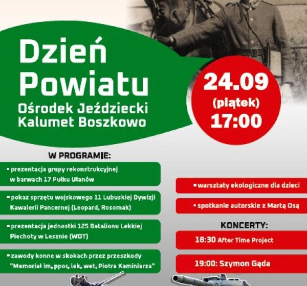  Zapraszamy na Dzień Powiatu Leszczyńskiego – 24.09.2021